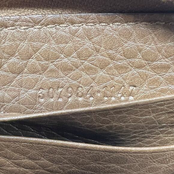 Gucci Brown Bamboo Zipper Wallet Leather Zip Around Organizer - Picture 4 of 7